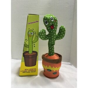 Dancing Cactus Toy Rechargeable Singing Dancing Recording Mimicking Plush Toy